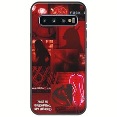 Aesthetic Red Samsung Galaxy S10 Plus Black TPU (Μαύρη Σιλικόνη)