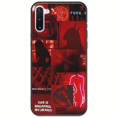 Aesthetic Red Samsung Galaxy Note 10 Black TPU (Μαύρη Σιλικόνη)