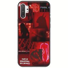 Aesthetic Red Samsung Galaxy Note 10 Plus Black TPU (Μαύρη Σιλικόνη)