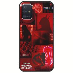 Aesthetic Red Samsung Galaxy A71 Black TPU (Μαύρη Σιλικόνη)