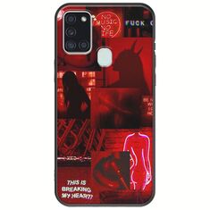 Aesthetic Red Samsung Galaxy A21s Black TPU (Μαύρη Σιλικόνη)
