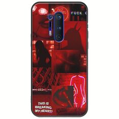 Aesthetic Red OnePlus 8 Pro Black TPU (Μαύρη Σιλικόνη)