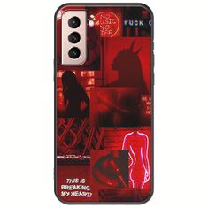 Aesthetic Red Samsung Galaxy S21 Black TPU (Μαύρη Σιλικόνη)