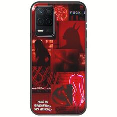 Aesthetic Red Realme 8 5G Black TPU (Μαύρη Σιλικόνη)