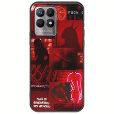 Aesthetic Red Realme 8i Black TPU (Μαύρη Σιλικόνη)