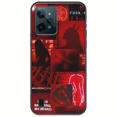 Aesthetic Red Realme C31 Black TPU (Μαύρη Σιλικόνη)