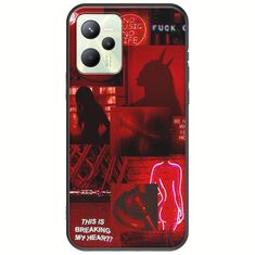 Aesthetic Red Realme C35 Black TPU (Μαύρη Σιλικόνη)