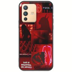 Aesthetic Red Vivo V23 5G Black TPU (Μαύρη Σιλικόνη)