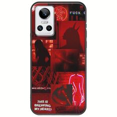 Aesthetic Red Realme GT Neo 3 Black TPU (Μαύρη Σιλικόνη)