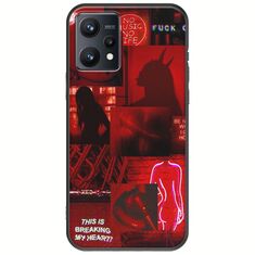 Aesthetic Red Realme 9 4G Black TPU (Μαύρη Σιλικόνη)