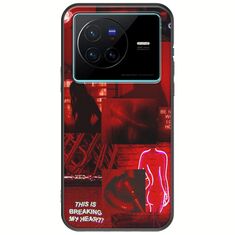 Aesthetic Red Vivo X80 Black TPU (Μαύρη Σιλικόνη)