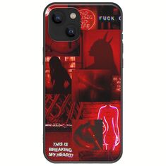 Aesthetic Red iPhone 14 Plus Black TPU (Μαύρη Σιλικόνη)