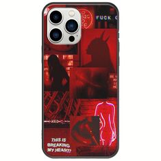 Aesthetic Red iPhone 14 Pro Black TPU (Μαύρη Σιλικόνη)