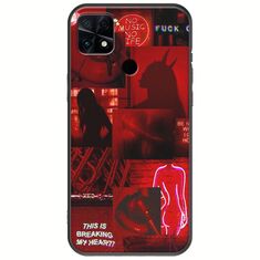 Aesthetic Red Xiaomi Poco C40 Black TPU (Μαύρη Σιλικόνη)
