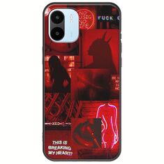Aesthetic Red Xiaomi Redmi A1 Black TPU (Μαύρη Σιλικόνη)