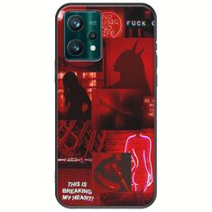 Aesthetic Red Realme 9 5G Black TPU (Μαύρη Σιλικόνη)