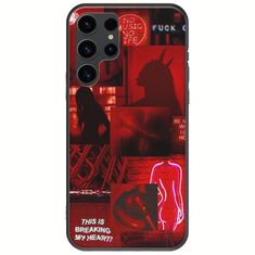 Aesthetic Red Samsung Galaxy S23 Ultra 5G Black TPU (Μαύρη Σιλικόνη)