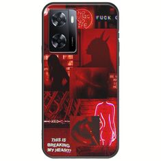 Aesthetic Red Oppo A57 4G Black TPU (Μαύρη Σιλικόνη)