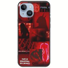 Aesthetic Red iPhone 15 Black TPU (Μαύρη Σιλικόνη)