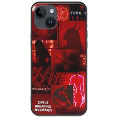 Aesthetic Red iPhone 15 Plus Black TPU (Μαύρη Σιλικόνη)