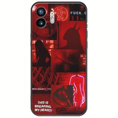 Aesthetic Red Nothing Phone (2) Black TPU (Μαύρη Σιλικόνη)