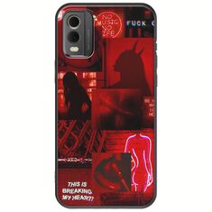 Aesthetic Red Nokia C32 Black TPU (Μαύρη Σιλικόνη)