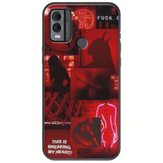 Aesthetic Red Nokia C22 Black TPU (Μαύρη Σιλικόνη)