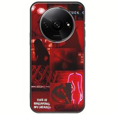 Aesthetic Red Xiaomi Redmi A3 Black TPU (Μαύρη Σιλικόνη)