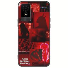 Aesthetic Red TCL 501 Black TPU (Μαύρη Σιλικόνη)