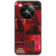Aesthetic Red Realme 12x 5G Black TPU (Μαύρη Σιλικόνη)