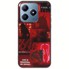 Aesthetic Red Realme C63 Black TPU (Μαύρη Σιλικόνη)