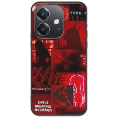 Aesthetic Red Oppo A40 Black TPU (Μαύρη Σιλικόνη)