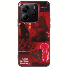 Aesthetic Red Xiaomi Redmi Note 14 5G Black TPU (Μαύρη Σιλικόνη)