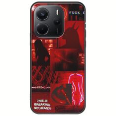 Aesthetic Red Xiaomi Redmi Note 14 4G Black TPU (Μαύρη Σιλικόνη)