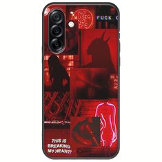 Aesthetic Red Samsung Galaxy A36 5G  Black TPU (Μαύρη Σιλικόνη)