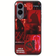 Aesthetic Red Samsung Galaxy S25 Edge 5G Black TPU (Μαύρη Σιλικόνη)