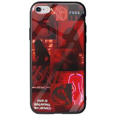 Aesthetic Red iPhone 6/6s Groove TPU (Tempered Glass και TPU)