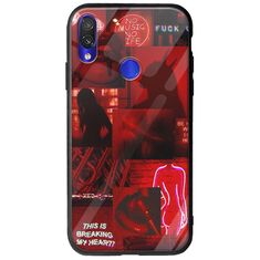 Aesthetic Red Xiaomi Redmi Note 7 Groove TPU (Tempered Glass και TPU)