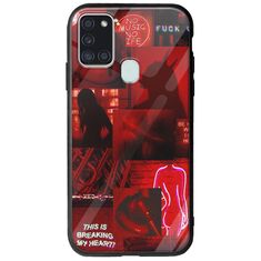 Aesthetic Red Samsung Galaxy A21s Groove TPU (Tempered Glass και TPU)