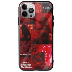Aesthetic Red iPhone 12 Pro Max Groove TPU (Tempered Glass και TPU)