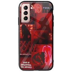 Aesthetic Red Samsung Galaxy S21 Groove TPU (Tempered Glass και TPU)