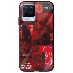 Aesthetic Red Realme 8 / 8 Pro Groove TPU (Tempered Glass και TPU)