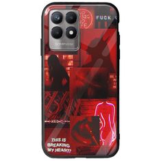 Aesthetic Red Realme 8i Groove TPU (Tempered Glass και TPU)