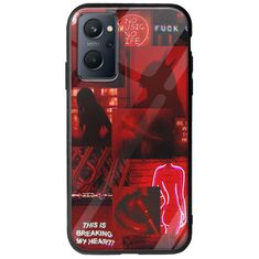 Aesthetic Red Realme 9i Groove TPU (Tempered Glass και TPU)