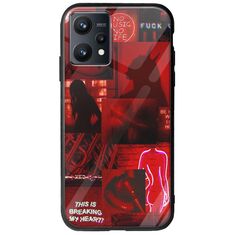 Aesthetic Red Realme 9 4G Groove TPU (Tempered Glass και TPU)