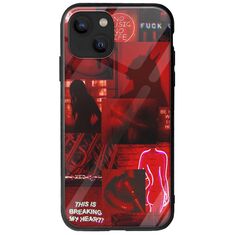 Aesthetic Red iPhone 14 Plus Groove TPU (Tempered Glass και TPU)