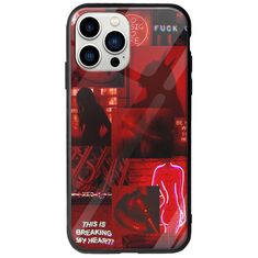 Aesthetic Red iPhone 14 Pro Groove TPU (Tempered Glass και TPU)