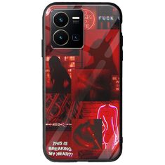 Aesthetic Red Vivo Y35 Groove TPU (Tempered Glass και TPU)