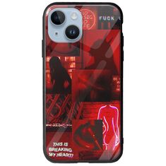 Aesthetic Red iPhone 15 Groove TPU (Tempered Glass και TPU)