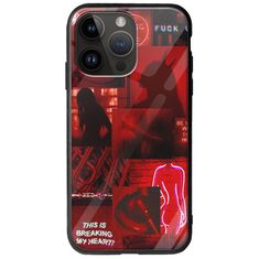 Aesthetic Red iPhone 15 Pro Max Groove TPU (Tempered Glass και TPU)